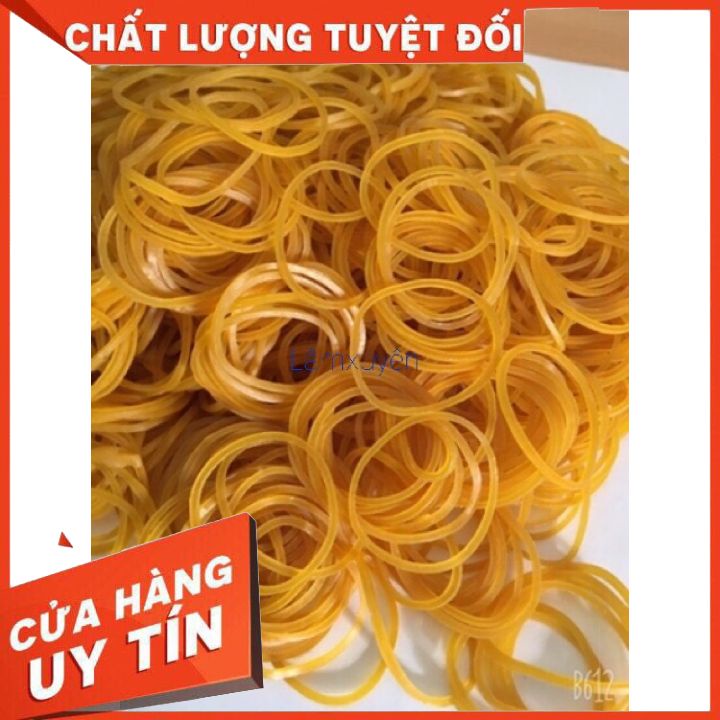 Dây thun vàng vòng to nhỏ 50g 😘 🍔 Làm từ cao su thiên nhiên
