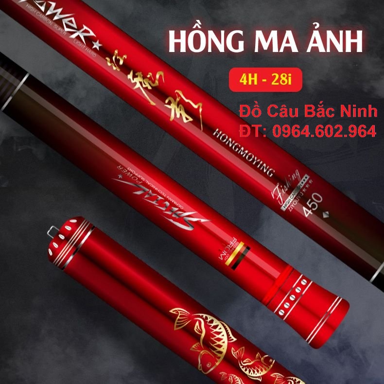 Cần Tay Guide Hồng Ma Ảnh 4H 28i Hàng chính hãng. Tặng ngọn, bảo hàng 2 lóng trừ lóng gốc.