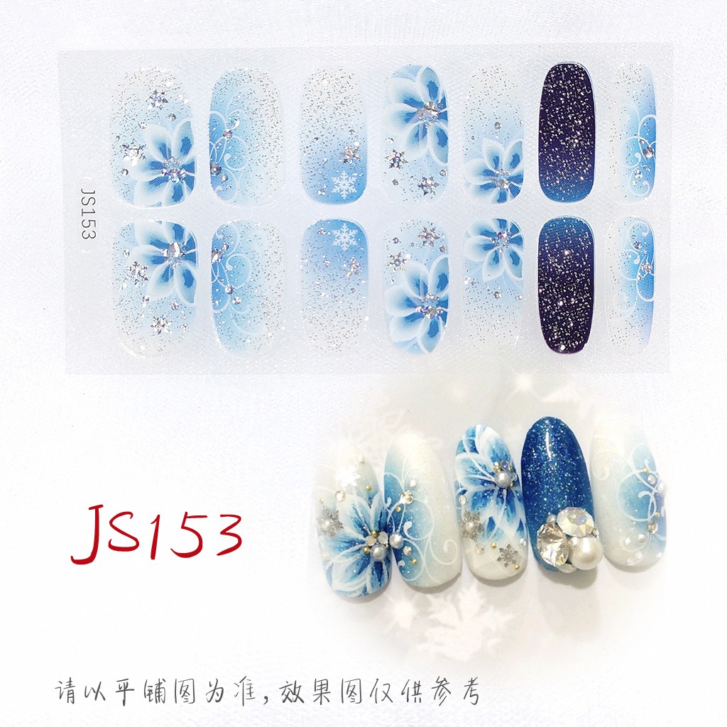 [Hàng mới về] Bộ 14 miếng dán trang trí móng tay không độc hại Js141-Js160