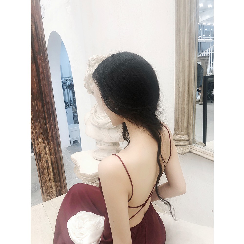 Đầm hai dây thắt lưng ulzzang dự tiệc sexy