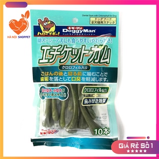 Xương gặm - xương xanh sạch răng thơm miệng cho chó Doggy Man - Loại 10 cây 80082