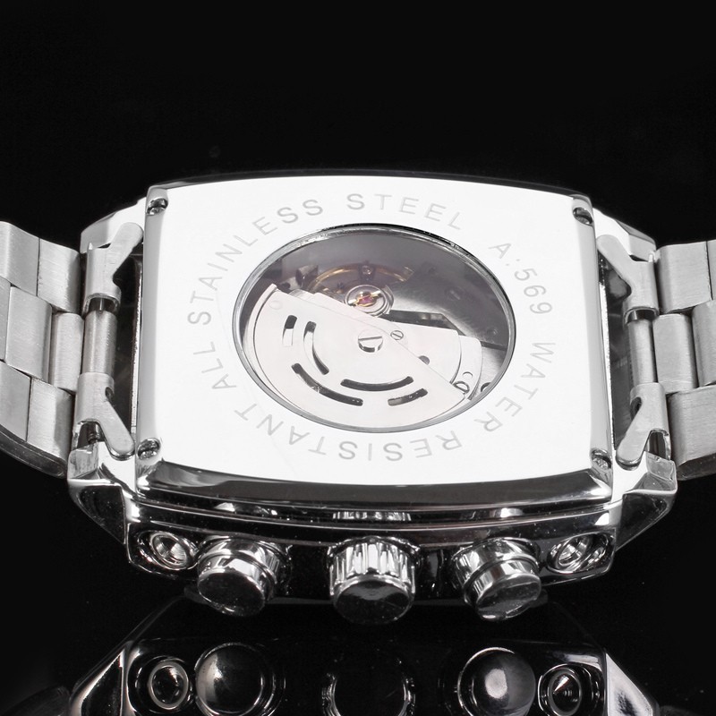 Đồng Hồ Cơ Tự Động Jaragar Mặt Vuông Bằng Thép Không Gỉ | BigBuy360 - bigbuy360.vn