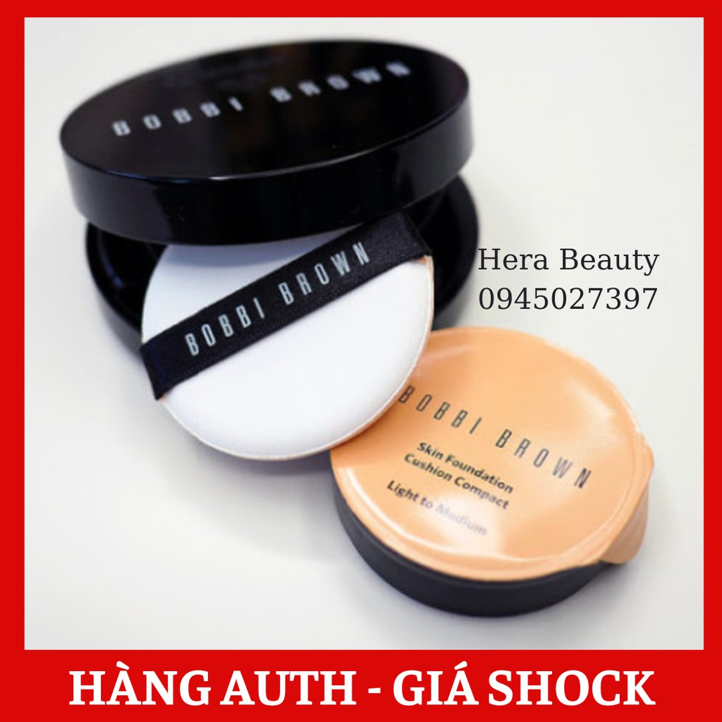 Cushion Bobbi Brown Skin Longwear Weightless Foundation SPF 50 PA 13g-Màu light, medium