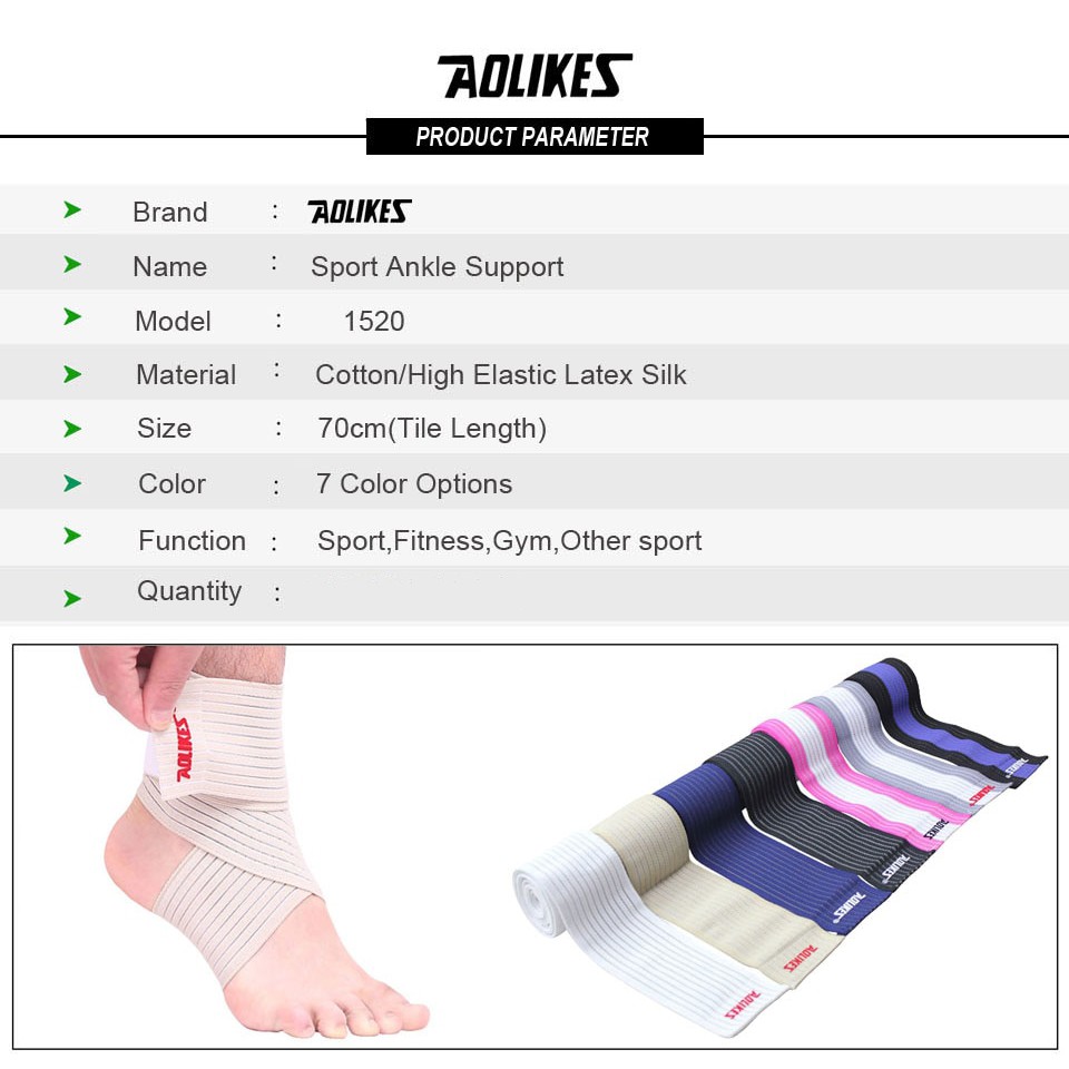 Bộ 2 băng cổ chân AOLIKES A-1520 bảo vệ mắt cá chân hỗ trợ khớp cổ chân sport ankle support