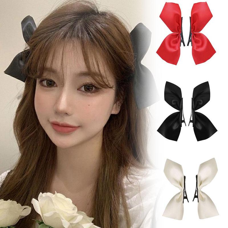 Set 2/4 Kẹp Tóc Nơ Dễ Nhungthương Xinh Dành Hàn Quốc Cho Nữ