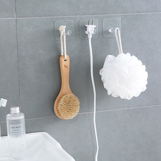 Móc dán tường đôi đa năng siêu chịu lực   Clovershop68