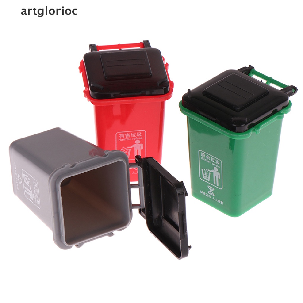 {artglorioc} 1:12 Dollhouse MiniTrash Can Model/Mini Waste Bin/Pen Organizer Home Storage Can hye