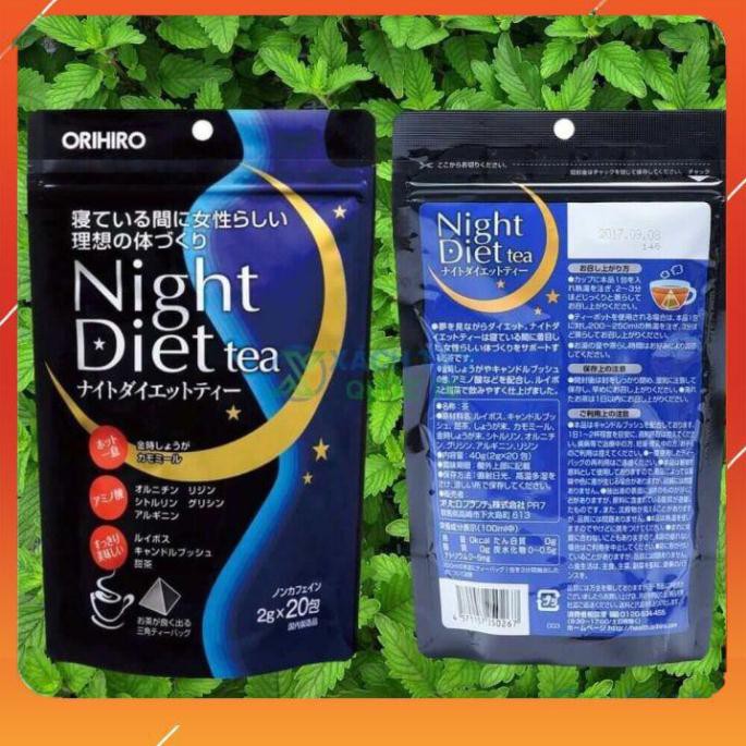 Trà giảm cân Night diet Nhật bản [FREE SHIP_AUTH]  Trà đêm orihiro