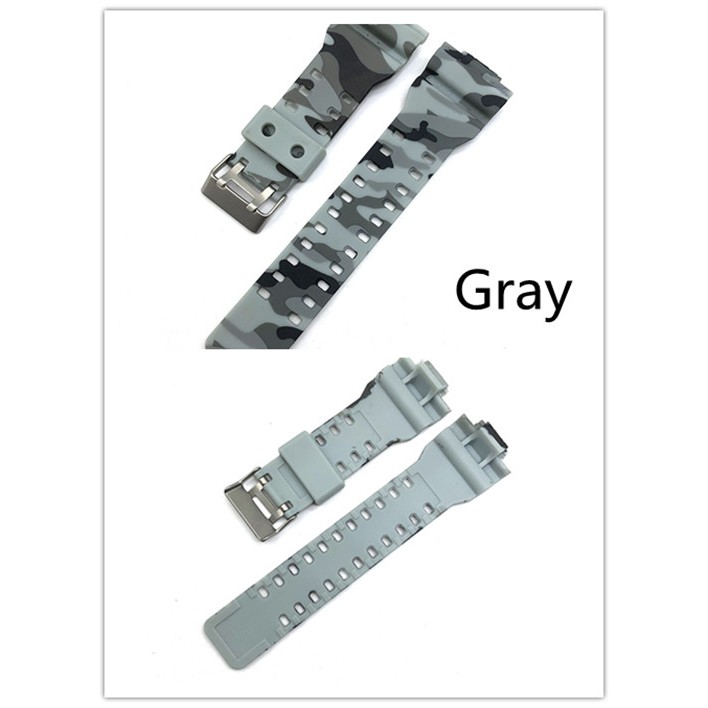 Dây đeo đồng hồ từ silicon họa tiết rằn ri thay thế cho CASIO G-Shock GA-110/ 100/ 120/ GD120