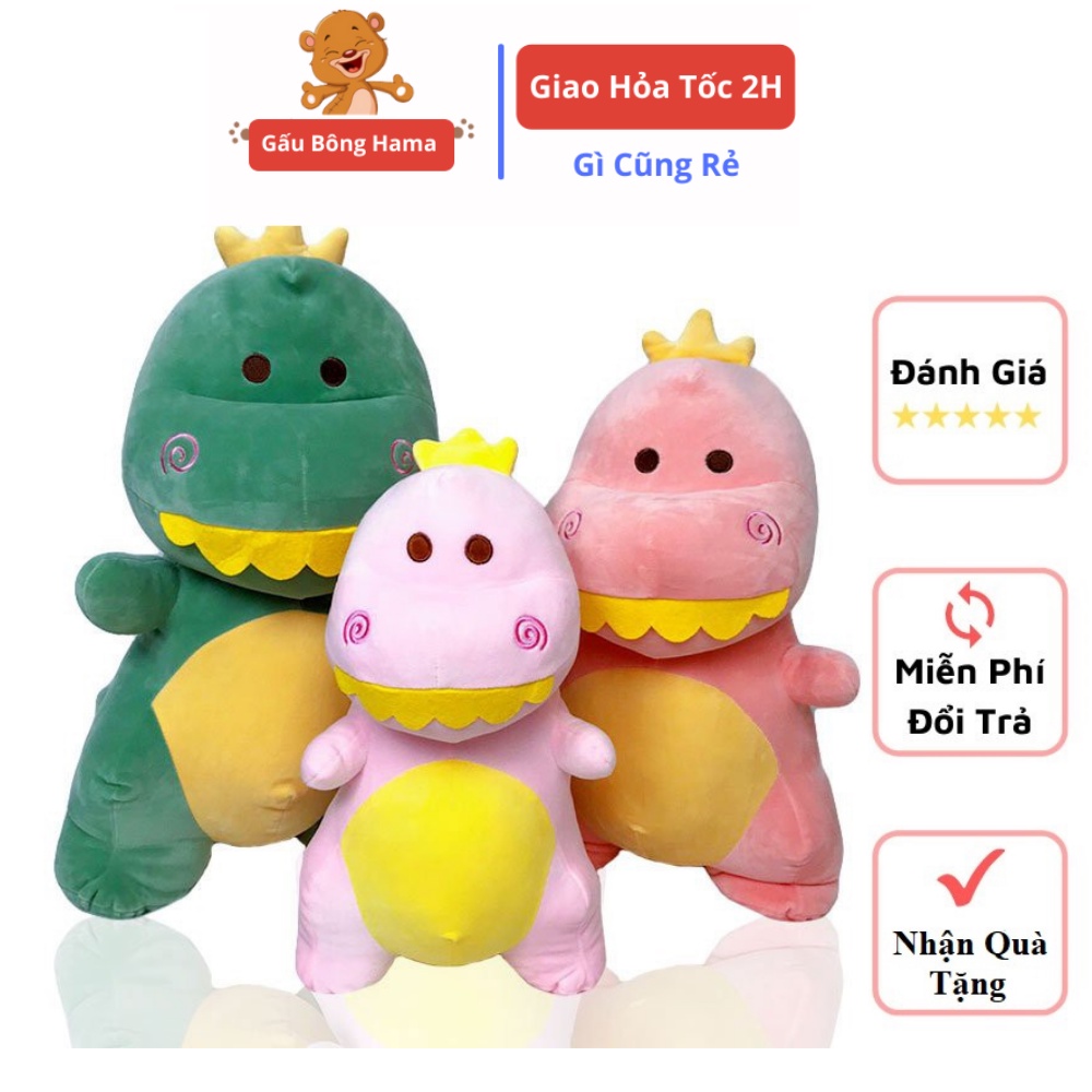 Gấu Bông Khủng Long Bông Răng Lồi Cao Cấp  Gấu Bông Hama