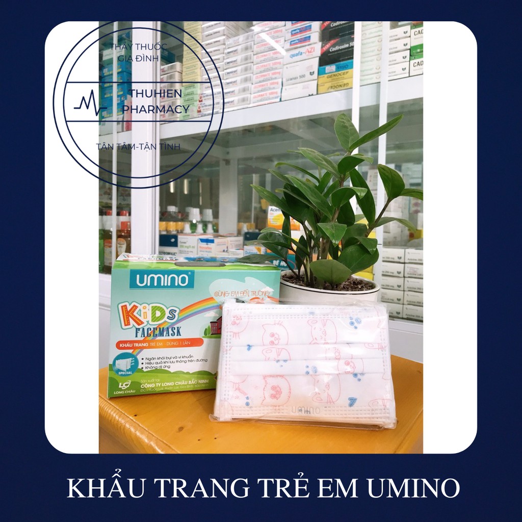 Khẩu trang Umino hình siêu dễ thương dành cho bé dưới 10 tuổi-Hộp 50 cái