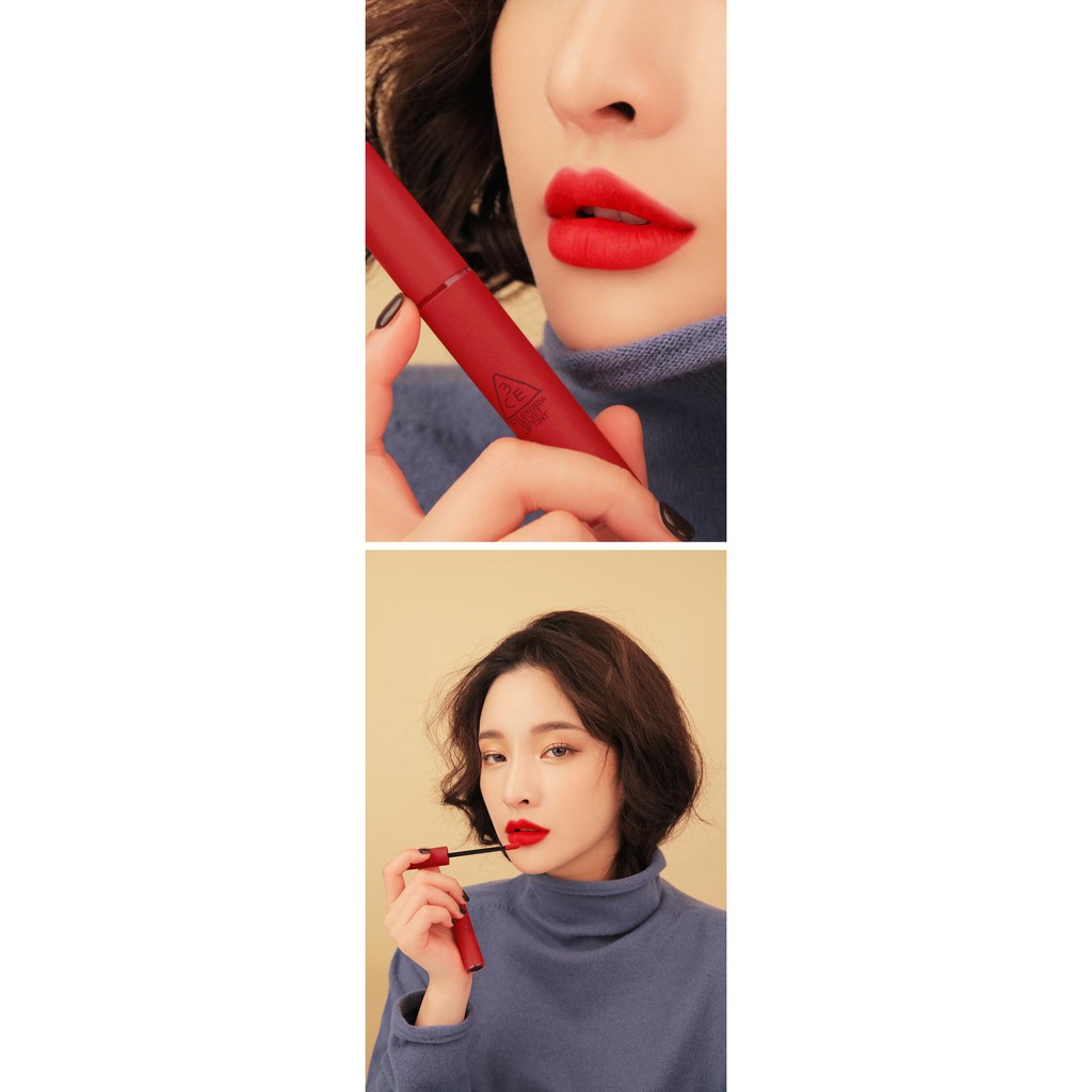 Son kem lì 3CE Velvet Lip Tint #Private + Gương trang điểm mini xinh xắn