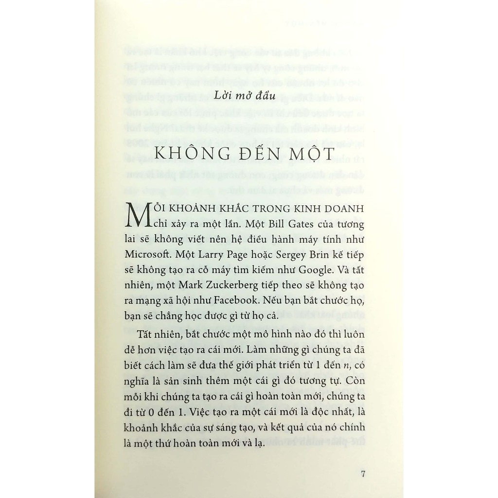Sách - Không Đến Một - Peter Thiel, Blake Masters
