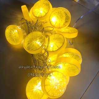 [Pin/Điện] Dây Đèn Led Lát Chanh 3m 20 Bóng trang trí Quán Cafe, Treo Cây, Decor Phòng Ngủ, Phòng Khách Lung linh ấm áp
