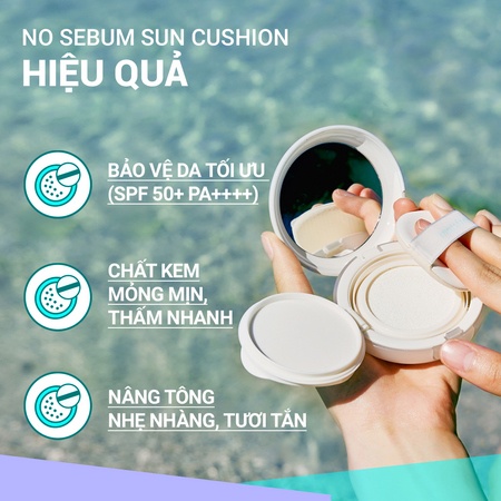 Phấn nước kiềm dầu Innisfree No Sebum Sun Cushion 14g