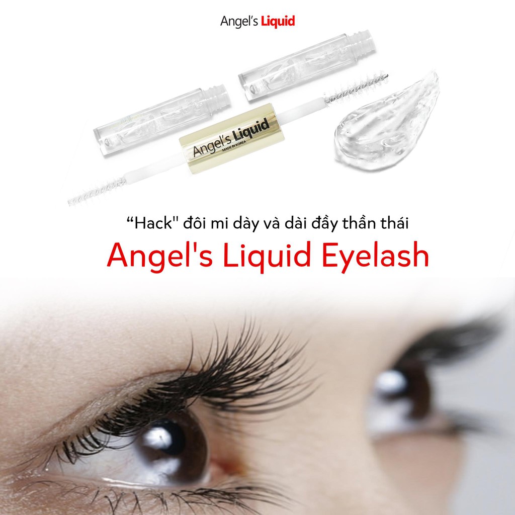 Tinh Chất Dưỡng Mi Dày Và Dài 2 Bước Angel's Liquid Eyelash Essence 5ml &amp; Ampoule 5ml