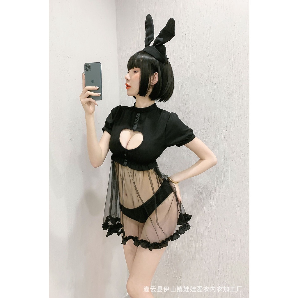 cosplay Váy ngủ  thỏ ren dáng xòe Siêu Xinh 9128