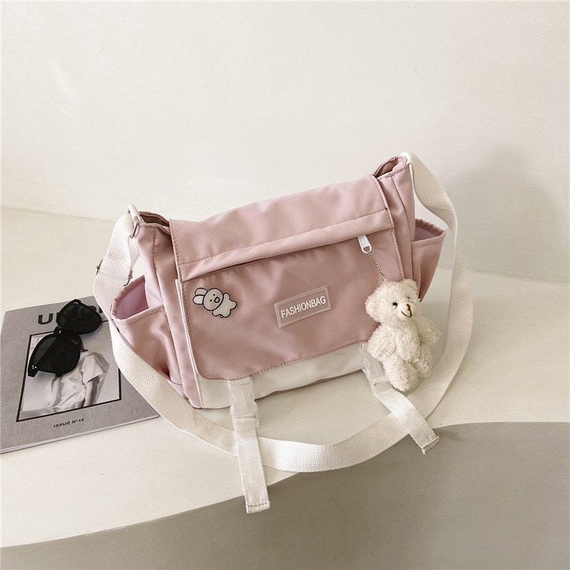 Túi đeo chéo đi học nữ CHEN, tui tote bag vải canvas đựng sách vở a4 laptop phong cách unisex TX10