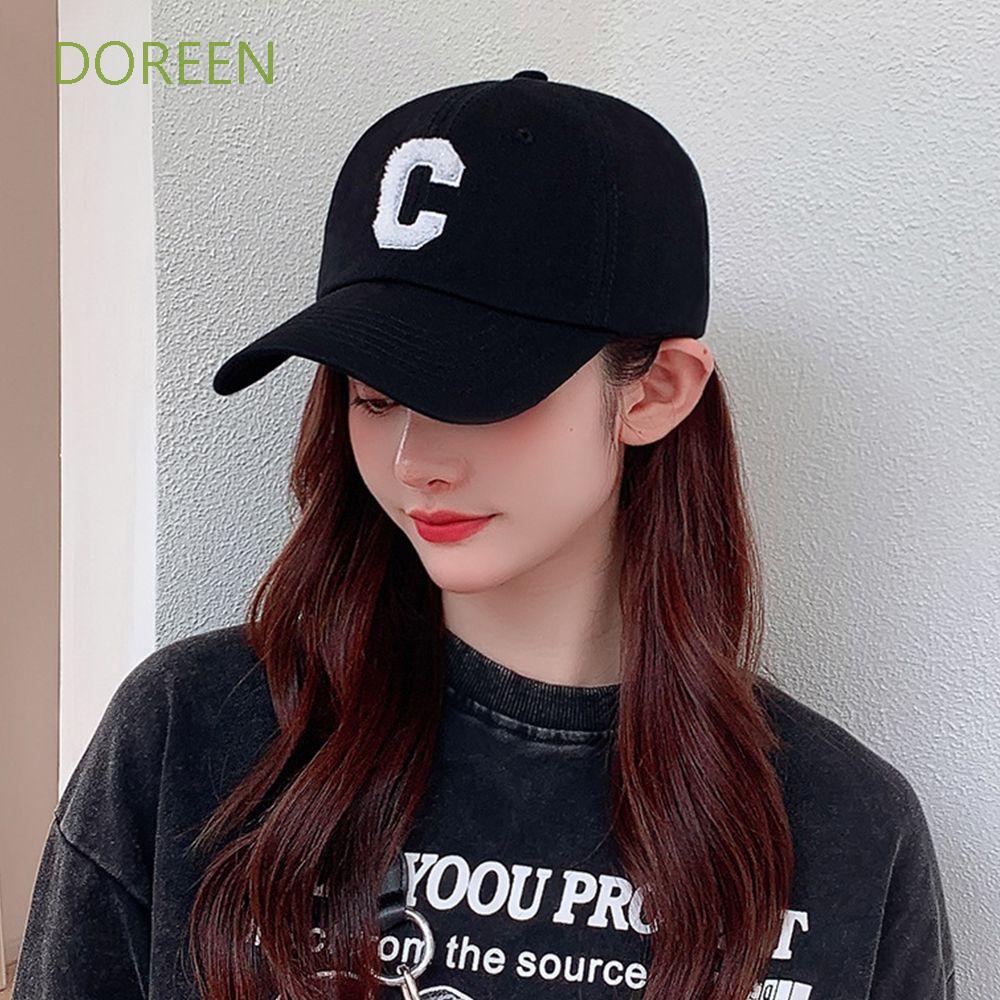 Mũ lưỡi trai cotton in chữ C phong cách Hàn Quốc thời trang xuân hè cho nam và nữ