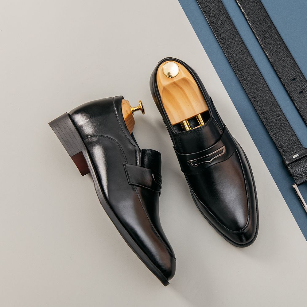 Giày độn nam quai da ngang GCTATC1566-D