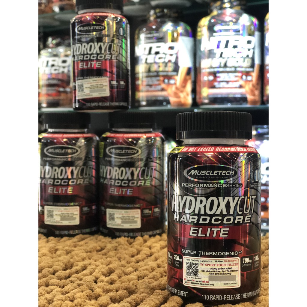 Đốt mỡ Hydroxycut Elite size 110 viên và 180 viên