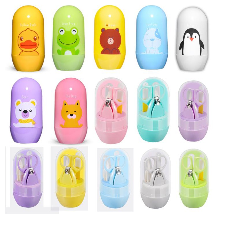 Dụng cụ cắt móng , Combo 4 dụng cụ cắt móng tay, vệ sinh lưỡi và cắt mi cho bé, an toàn cho bé 5859