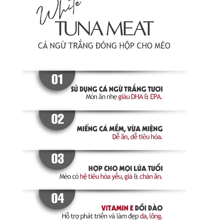Pate cá ngừ trắng đóng hộp cho mèo meowow