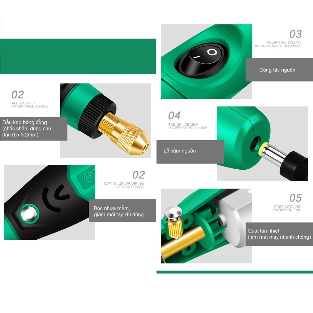 Bộ máy đánh bóng/mài/cắt đa năng MNT 992701  PT011-03