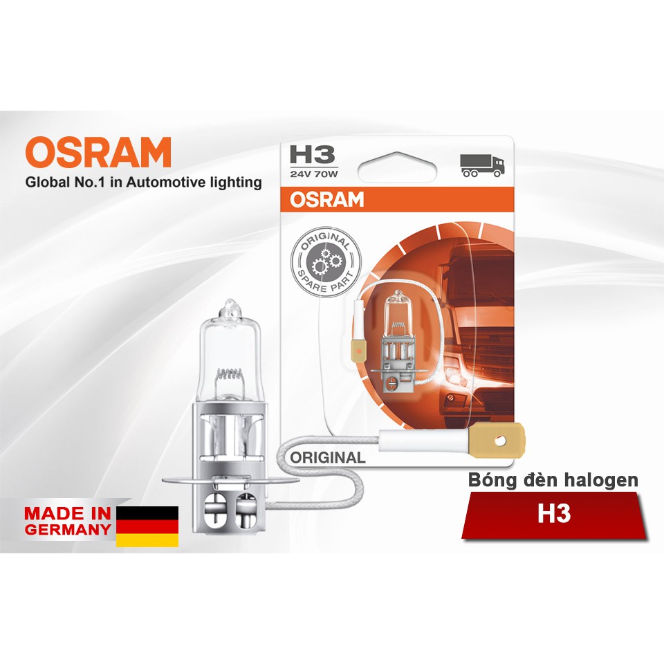 Bóng Đèn Halogen OSRAM Original H3 24V 70W Nhập Khẩu Chính Hãng