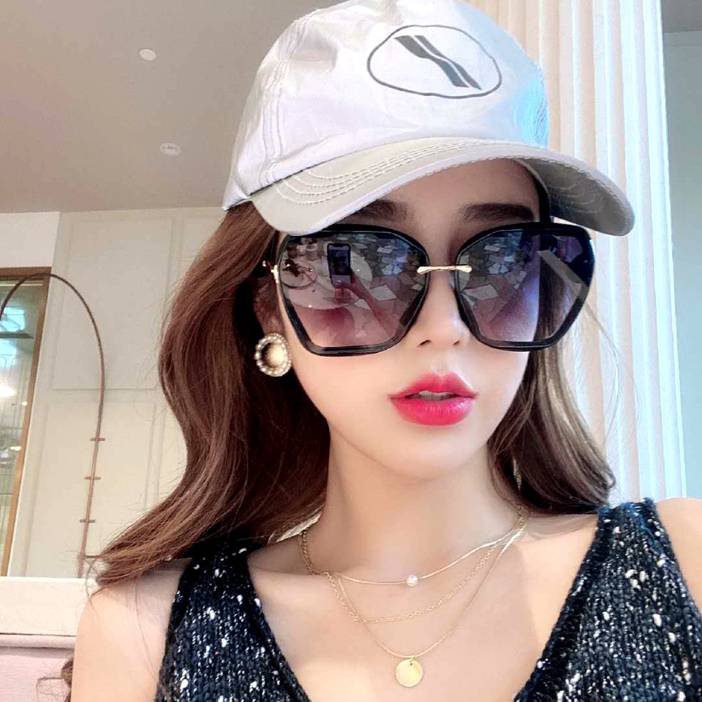 Kính mát nữ gọng thép chống tia uv400 kính râm to bản thời trang hàn quốc 6048 June accessories