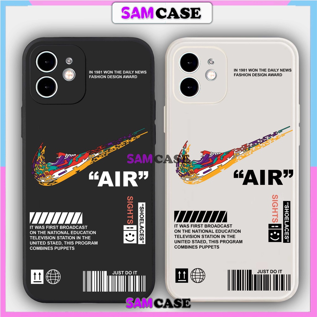 Ốp lưng iPhone Nike cạnh viền vuông silicon dẻo bảo vệ camera cho iphone 6/6s/7/8/X/XS/XR/11/12/13/14 Pro Plus Max cute