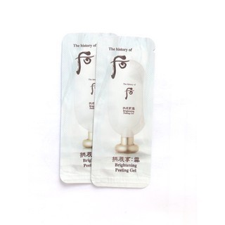 10 gói tẩy da chết ,tẩy tế bào da chết Whoo trắng mịn da 1ml-sản phẩm dạng gel loại bỏ bụi bẩn chất nhờn và tế bào chết