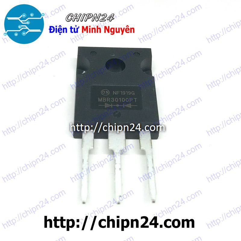 [1 CON] Diode Schottky MBR30100 TO-247 30A 100V (MBR30100PT 30100)