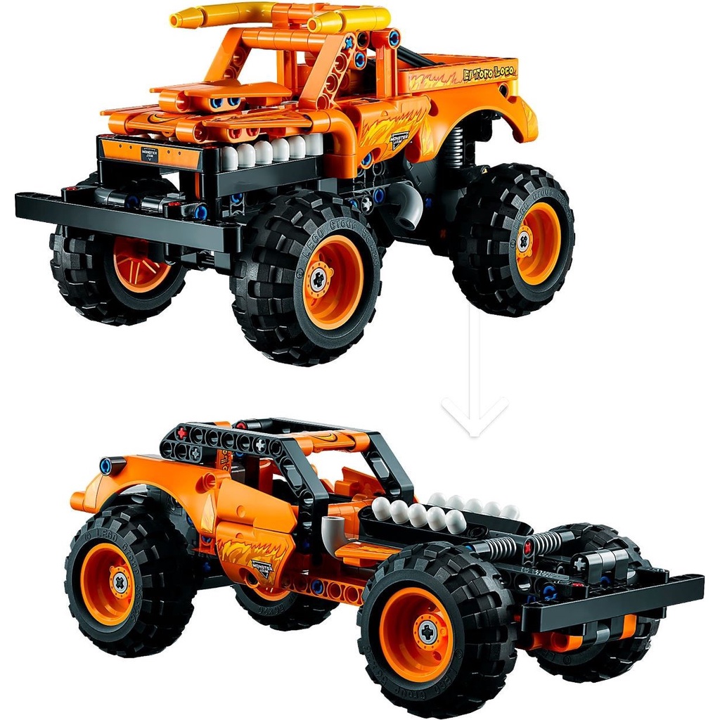 42135 Đồ chơi lắp ráp Iego Technic 2in1 Monster Jam El Toro Loco - Xe tải quái vật 2 trong 1