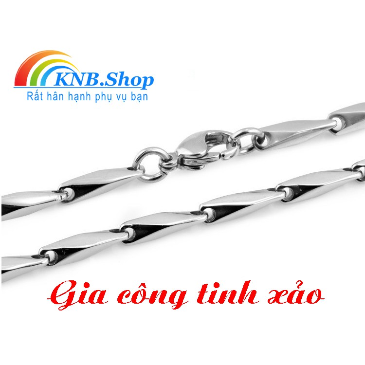 Lắc tay nữ inox cao cấp kiểu hỏa tiễn 2mm độc lạ siêu đẹp, chuẩn thời trang