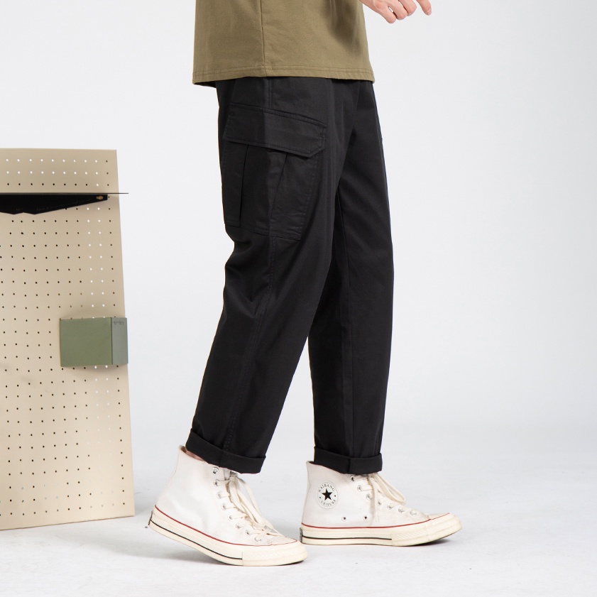 Quần Kaki Nam - Túi Hộp Phong Cách Streetwear Mix Đồ Cực Ngầu Big Size - Chất Đẹp Không Nhăn Xù, Dáng Xuông - Rew2021