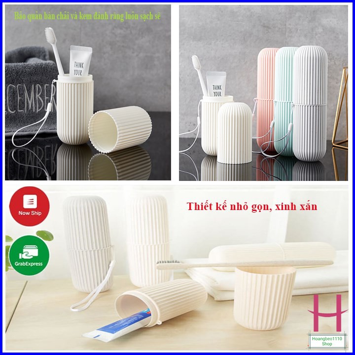 Hộp Đựng Bàn Chải Kem Đánh Răng Hình Trụ Đi Du Lịch Độc Đáo { H }