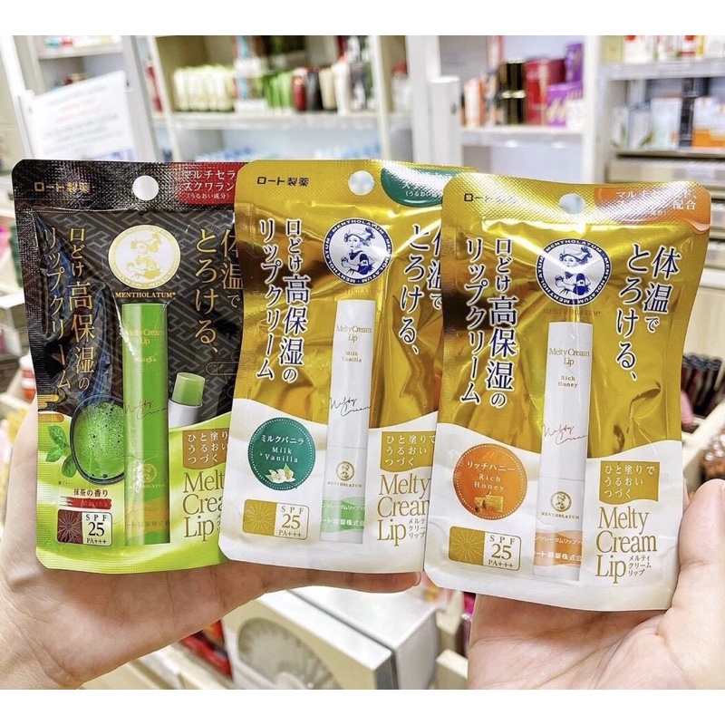 Son dưỡng môi chống nắng Rohto Mentholatum Melty Cream Lip SPF25 PA+++ 2.4g