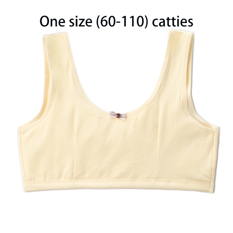 Youyo Áo lót vải cotton Hai Lớp Không Gọng Thắt Nơ Mini Màu Trơn Ngọt Ngào Cho Nữ Thanh Thiếu Niên B