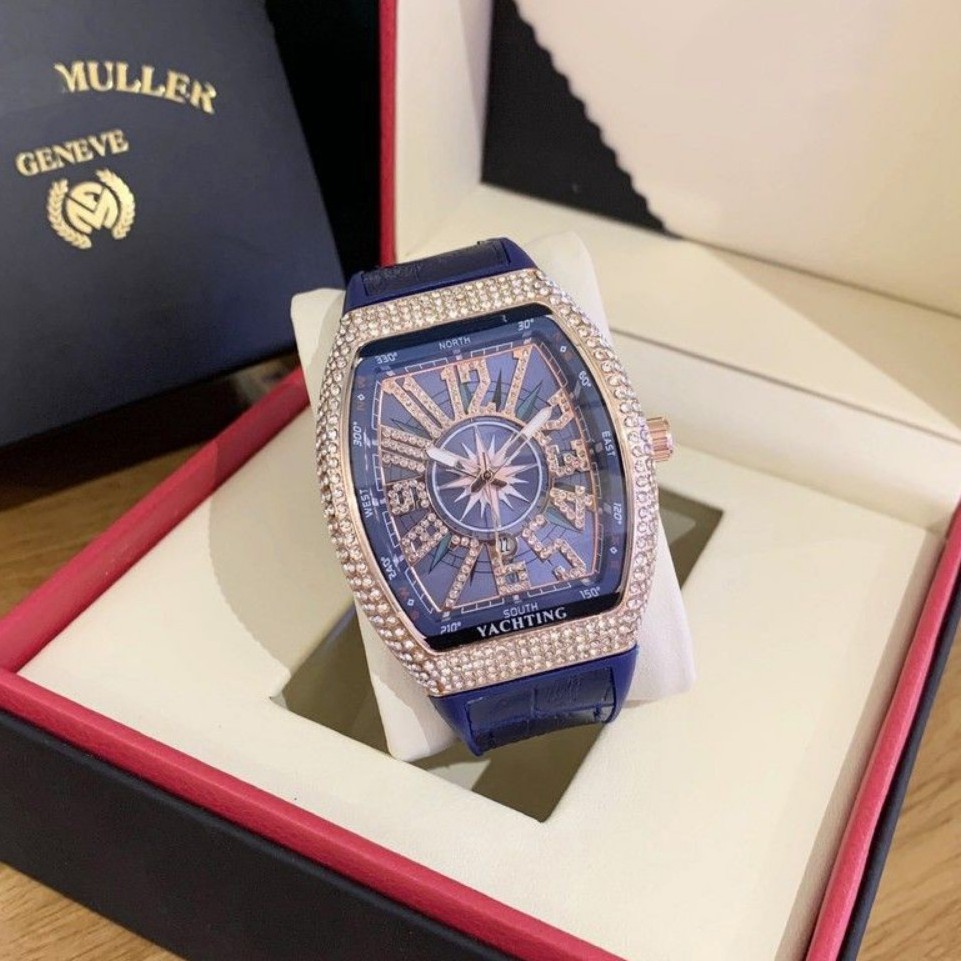 Đồng hồ Nam FM88 Franck muller dây da đính đấ cao cấp