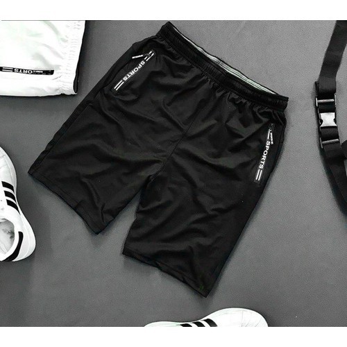 Quần short❤️FREESHIP ❤Quần thể thao 2 túi kéo khoá vải-Quần thun lạnh dày đẹp cao cấp | BigBuy360 - bigbuy360.vn