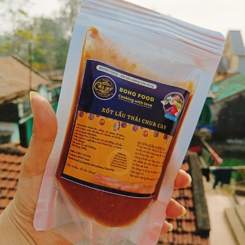 Cốt lẩu, gói lẩu thái, chua, cay, BOHO Food, lẩu ăn liền, gia vị, tiện dụng, gói 280g cho 1.5 lít nước