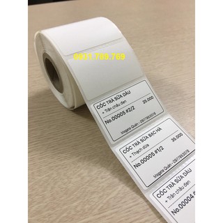 Giấy In Tem Trà Sữa (5 Cuộn)