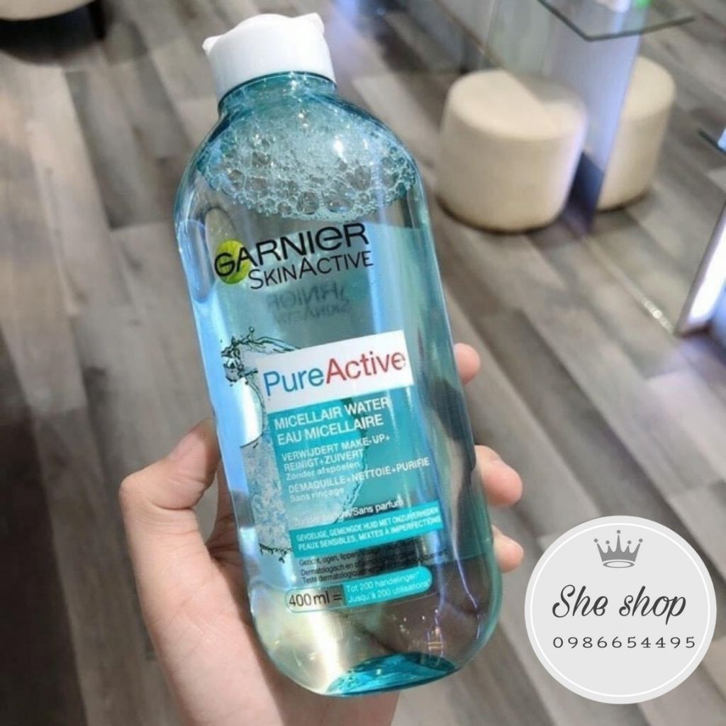 NƯỚC TẨY TRANG GANIER MÀU XANH,DÀNH CHO CÁC NÀNG DA DẦU [HÀNG CHÍNH HÃNG]