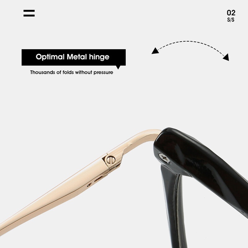 Mắt Kính Gọng Mắt Mèo Nhiều Mặt Trong Suốt Phong Cách Âu Mỹ Cổ Điển Thời Trang Unisex