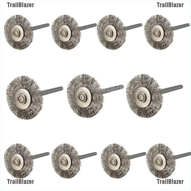 Set 10 Chổi Sợi Thép Không Gỉ 3mm Cho Máy Mài Dremel