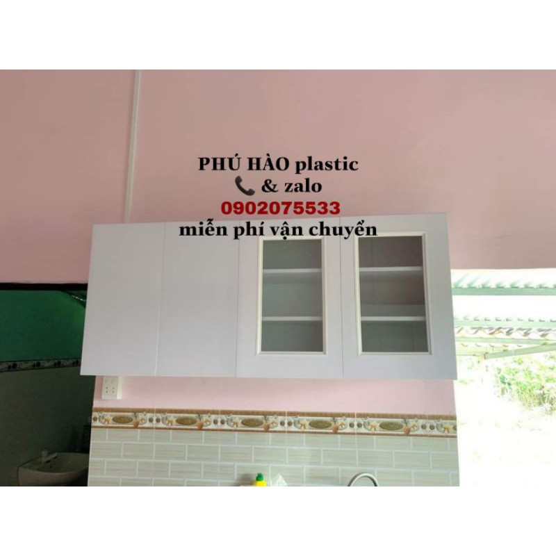Tủ bếp treo nhựa đài loan đóng theo kích thước yêu cầu