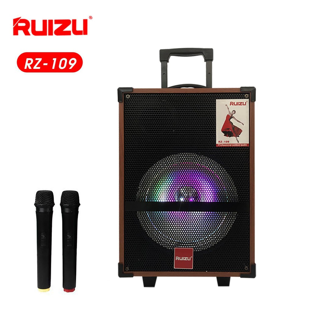 [FREESHIP] LOA KÉO RUIZU RZ-109 TẶNG KÈM 2 MIC KHÔNG DÂY