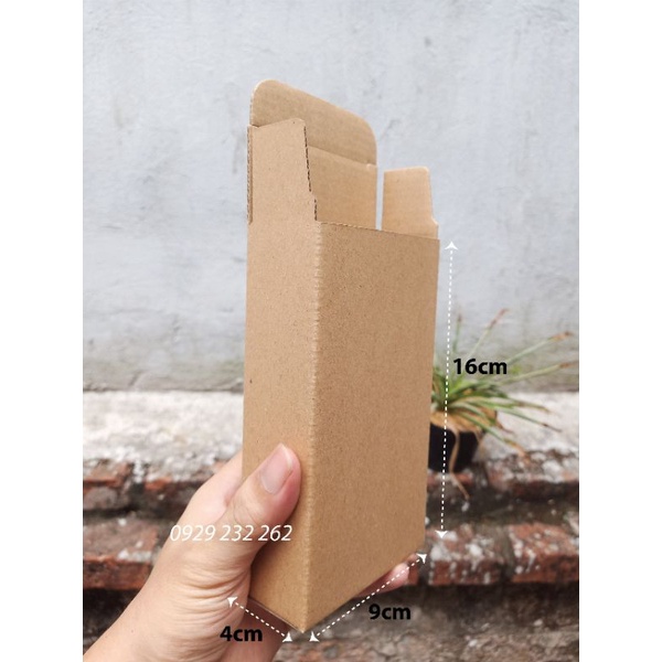 16x9x4  Hộp Carton Đóng Hàng Nắp Gài