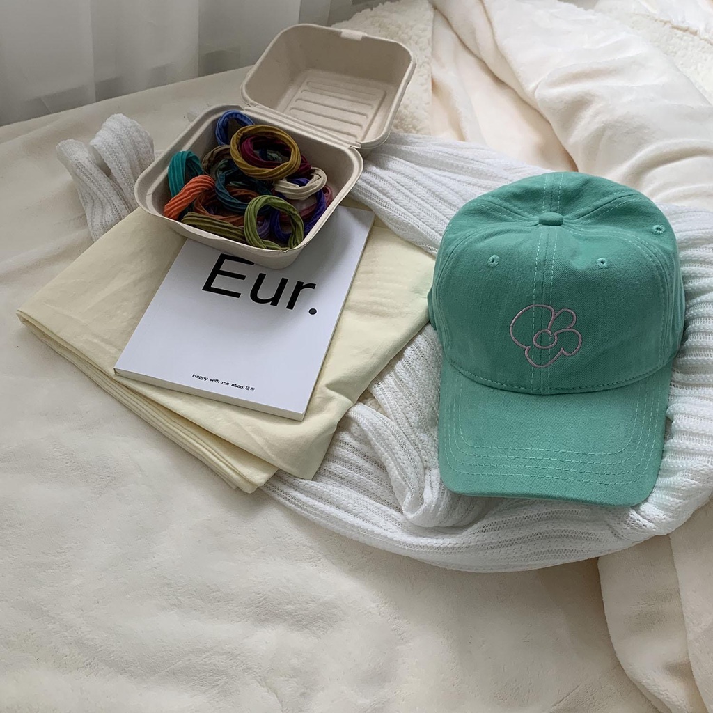 Nón Bóng Chày Thêu Hoa Nhỏ Thời Trang Hàn Quốc Cá Tính Dành Cho Nữ 2022In